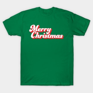 Rough Vintage Merry Christmas Design T-Shirt